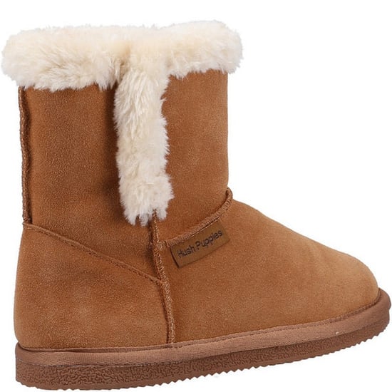 Hush Puppies Meisjes Ashlynn Suede Slippers (Tan) - Image 2