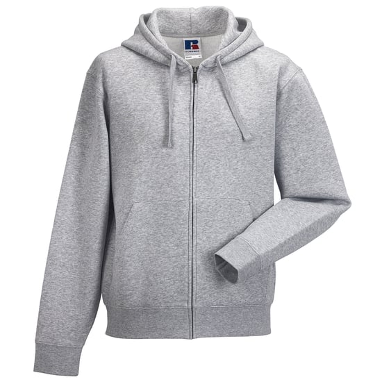 Russell Heren Authentieke Sweatshirt met volledige ritssluiting / Hoodie (Licht Oxford) - Image 3