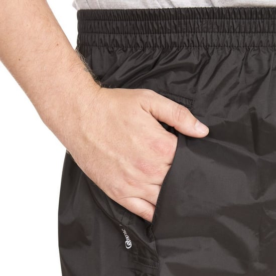Trespass Womens/Ladies Qikpac TP75 Packaway Waterproof Trousers (Black)