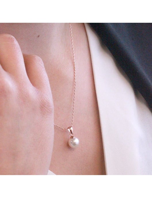 Volle Maan Parel Ketting en Hanger - Imitatie Parel - Image 6