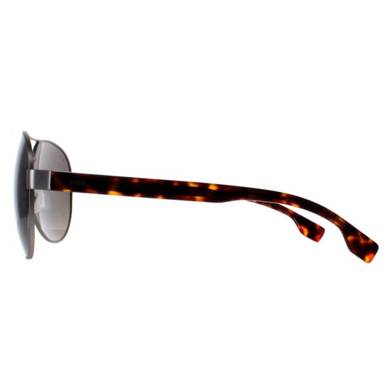 Hugo Boss Aviator Mens Matte Ruthenium Grey Brown BOSS 1560/O/S