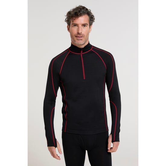 Mountain Warehouse Mens Asgard III Merino Wool Thermal Top (Red)