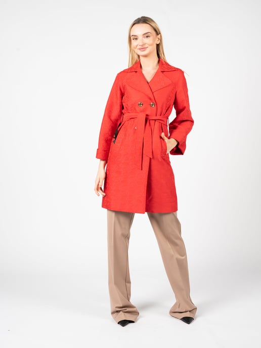 Pinko Trenchcoat Tandil Vrouw rood - Image 2