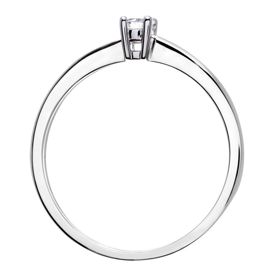 Engagement Ring, 9ct White Gold IJ/I Round Brilliant Diamond Ring, 0.10ct Diamond Weight