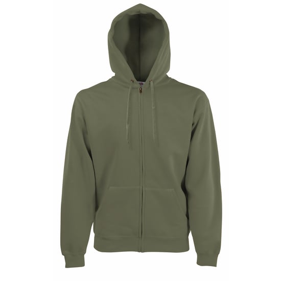 Fruit Of The Loom Heren Premium 70/30 Hooded Zip-Up Sweatshirt / Hoodie (Klassiek Olive) - Image 1