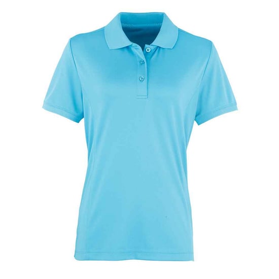 Premier Dames/Dames Coolchecker Piqué Poloshirt (Turquoise) - Image 1