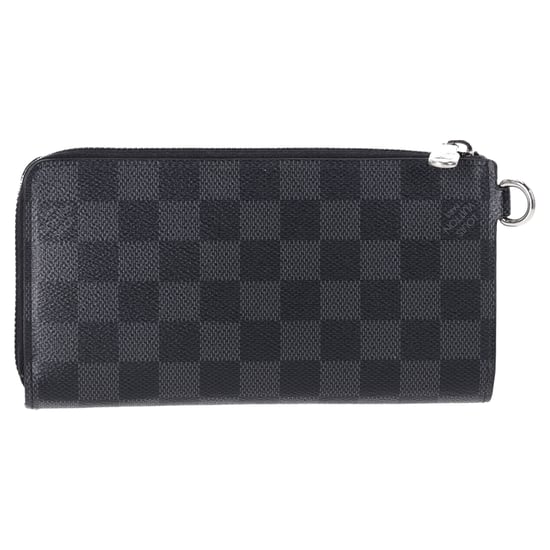 Louis Vuitton Dragonne Zippy Damier Portemonnee in Zwart Gecoat Canvas - Image 3