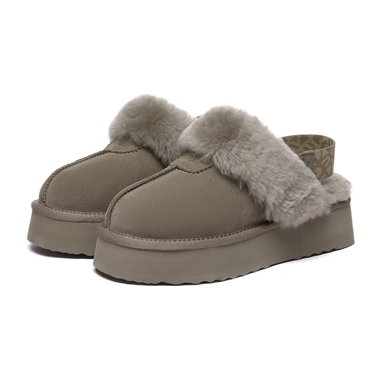 EVER AU Australia Women Wagtail Removable Strap Platform Slippers