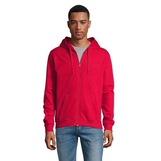 SOLS Herenstenen Ritssluiting in de vorm van een gewone Hoodie (Rood) - Image 4