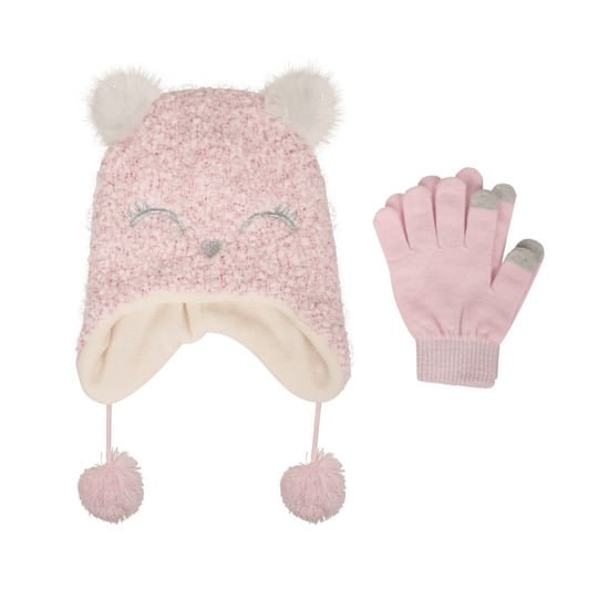 Mountain Warehouse Trappersmuts en -handschoenen voor kinderen/Kinderen (Roze) - Image 1