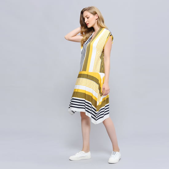 Stripe print game jurk - Image 3