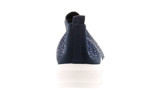 Ladies Knitted Slip On Trainers With Diamante Decor