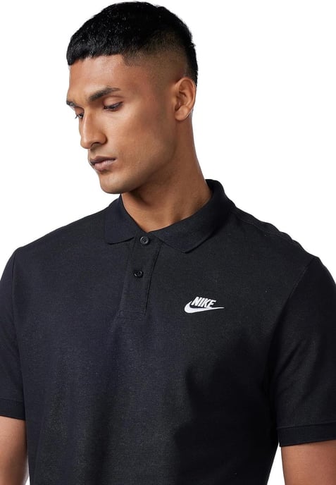 Nike Sportswear Club herenpoloshirt in zwart - Image 3