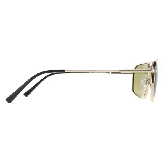 Serengeti Aviator Mens Shiny Light Gold  Mineral Green 555nm Wayne
