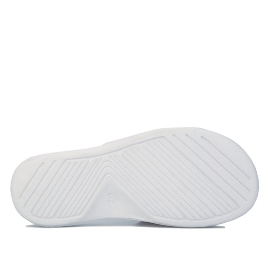 Boy's Lacoste Children L.30 Slide Sandals in White blue