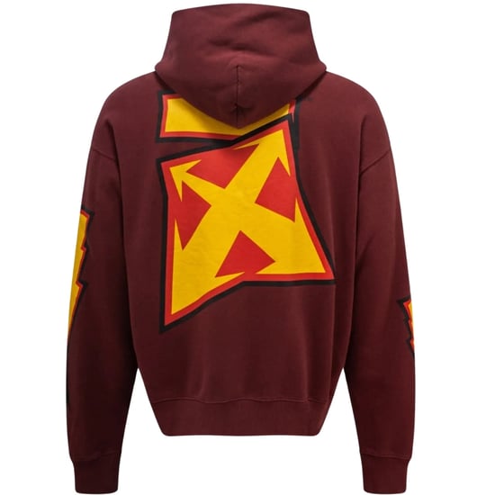 Off-White Thunder Stable Skate Fit Burgunderroter Kapuzenpullover - Image 2