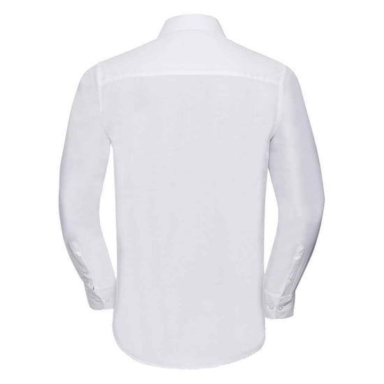 Russell Collection Heren Oxford Getailleerd Formeel Overhemd Met Lange Mouwen (Wit) - Image 2