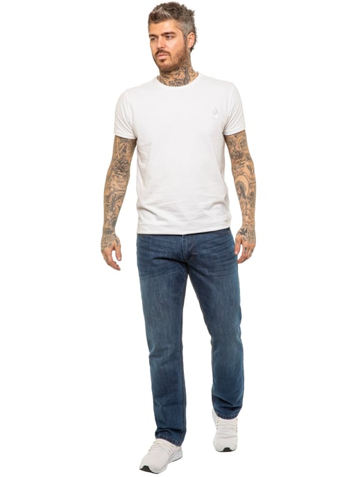 Enzo | Heren Designer Regular Fit Denim Jeans -Blauw - Image 4