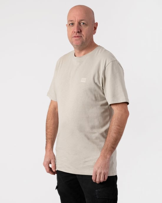 BOSS Orange Tales Heren Katoen-Jersey T-shirt Met Logo Patch - Image 1