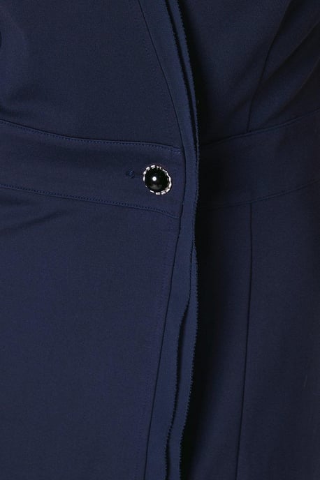 Ponte Button Waist Midi Dress