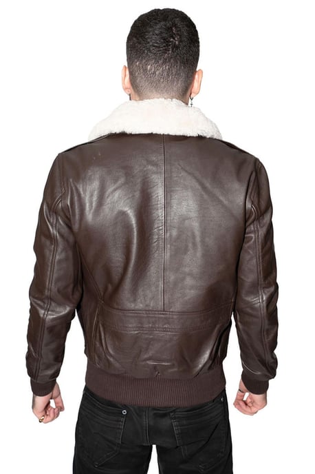 Mens Air Force A2 Cowhide Bomber Jacket-Montreal