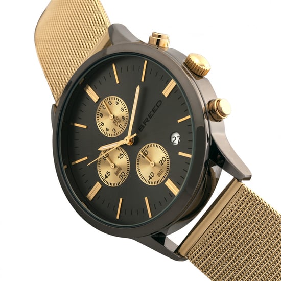 Breed Espinosa Chronograaf Horloge met Mesh-Armband en Datum - Image 3