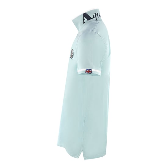 Aquascutum Londen Union Jack Lichtblauw Polo Hemd - Image 3