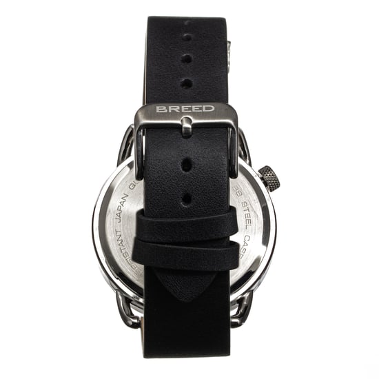 Breed Regulator Leather-Band Watch w/Second Sub-dial