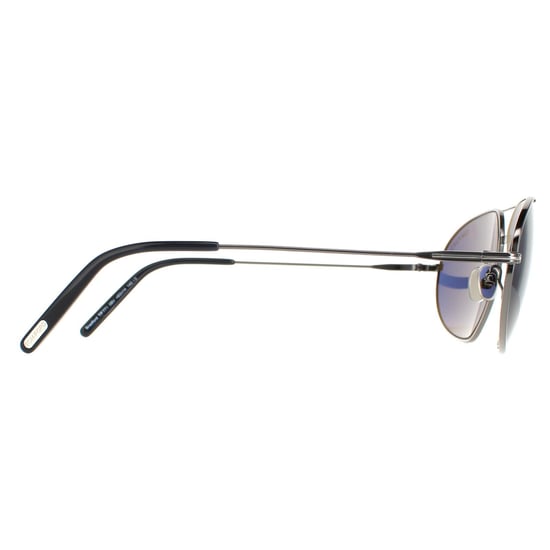 Tom Ford Aviator Mens Shiny Gunmetal Blue Bradford FT0771