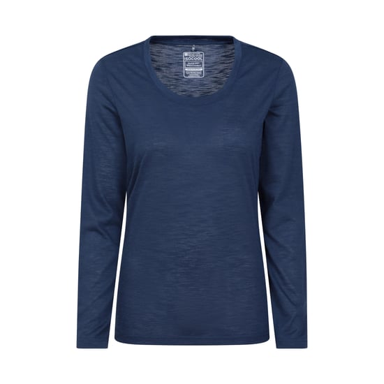 Mountain Warehouse Dames/Dames Agra Slub Top met lange mouwen (Marine) - Image 1