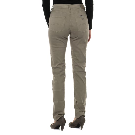 Regular fit stretch fabric long pants 6Y5J18-5N0RZ woman