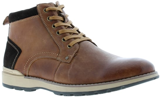 Hush puppies dean lederen herenlaarzen traagschuim tan - Image 1