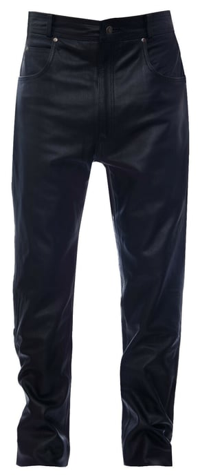 Mens Black '501' Leather Jeans-Montana