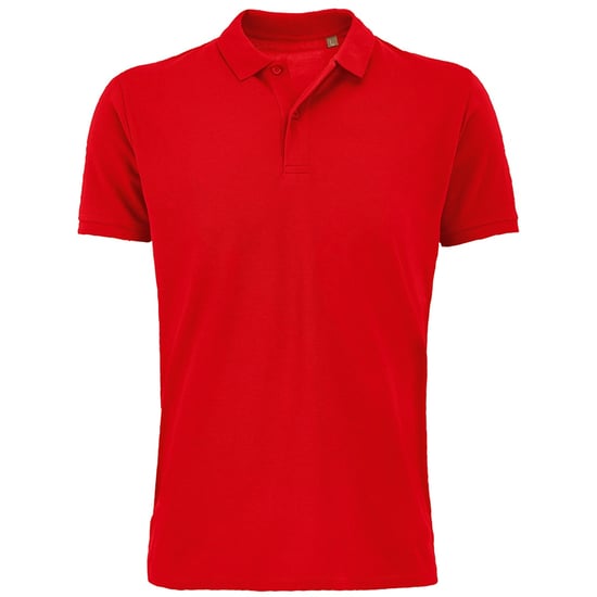 SOLS Heren Planet Pique Organisch Poloshirt (Rood) - Image 1