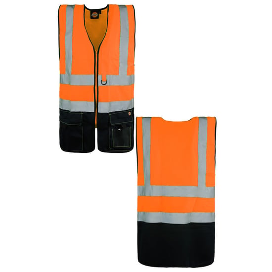 Dickies Tweekleurig Hi-Vis Heren Oranje Vest - Image 3