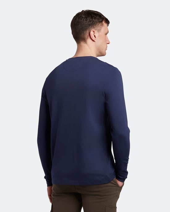 Lyle & Scott Gewoon T-shirt met lange mouwen in Marine - Image 2