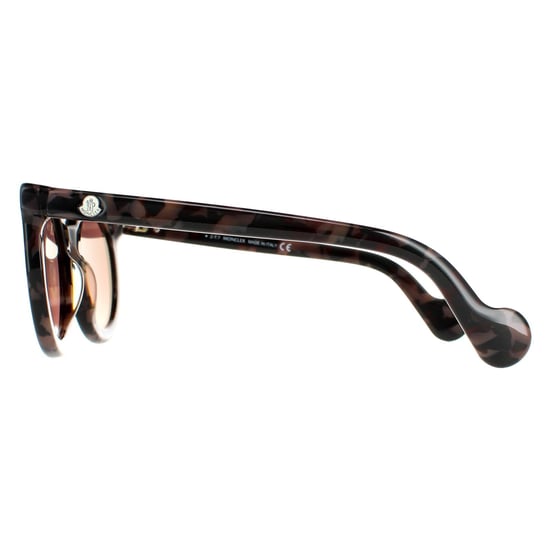 Moncler Round Womens Coloured Havana Bordeaux Mirror ML0015
