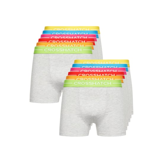 Crosshatch Heren Astral Boxershorts (Set van 12) (Grijze Mergel) - Image 1