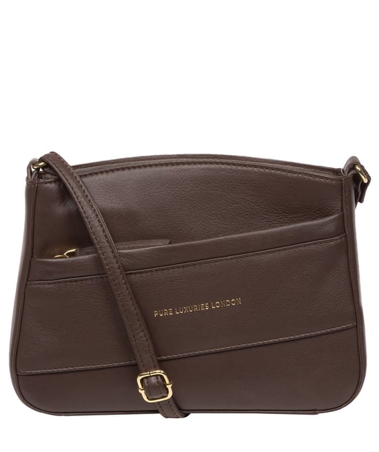 'Helena' Hot Fudge Nappa Leather Cross Body Bag