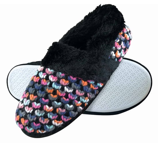 Dunlop - Dames Schattige Fluffy Pluche Winter Warme Luxe Comfort Gehaakte Huisslippers - Image 1