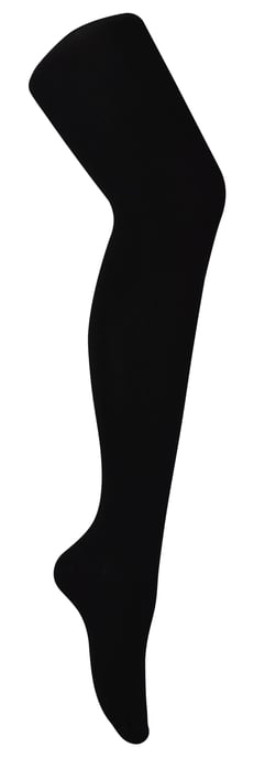Set van 2 ondoorzichtige bamboe panty's voor dames in zwart - Zwart - Image 1