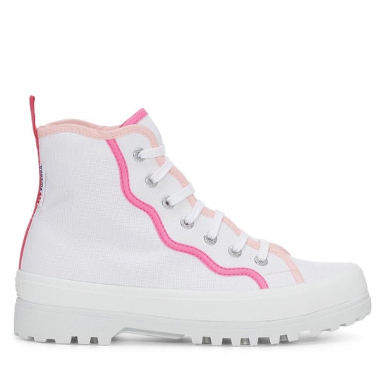 Superga Dames/Dames 2341 Alpina Krullende Bindingen Enkellaarsjes (Wit/Roze) - Image 1
