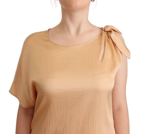 Moschino damesjurk met één mouw en knielengte in beige - Image 4