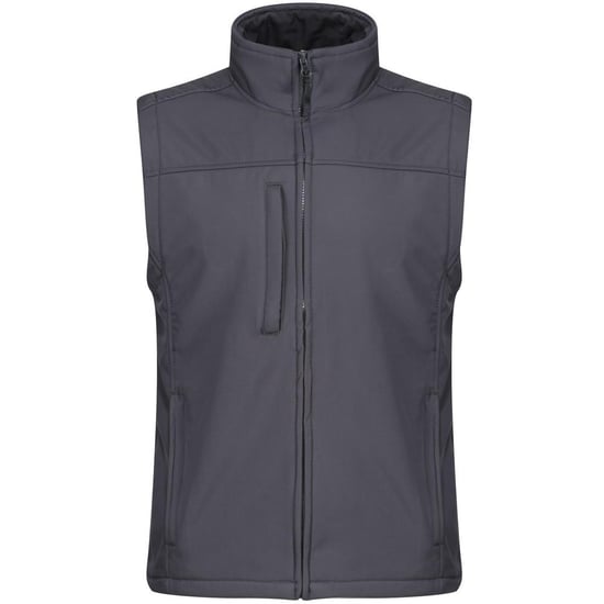 Regatta Mens Flux Softshell Bodywarmer / Sleeveless Jacket Water Repellent And Wind Resistant (Seal Grey)