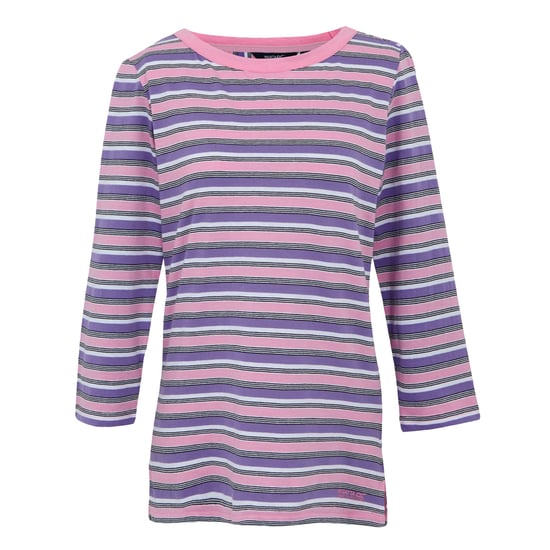 Regatta Womens/Ladies Baylette II Striped T-Shirt (Soft Pink)