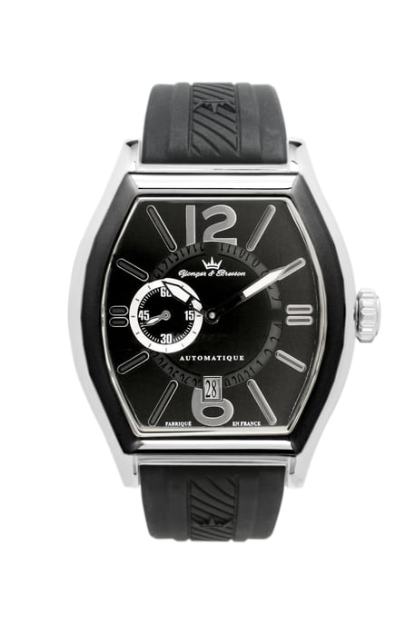 Yonger Black Dial with Silver Case Watch