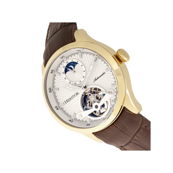 Heritor Automatische Gregory Semi-Skelet Leather-Band Horloge - Image 3