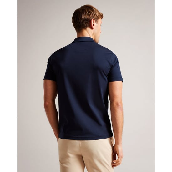 Ted Baker Zeiter Soft Touch slimfit polo voor heren, marineblauw - Image 4