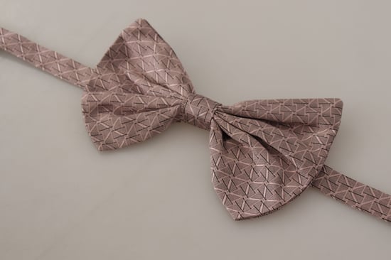 Dolce & Gabbana Grijs Fantasieprint Verstelbare Hals Papillon Strik Herenstropdas - Image 5
