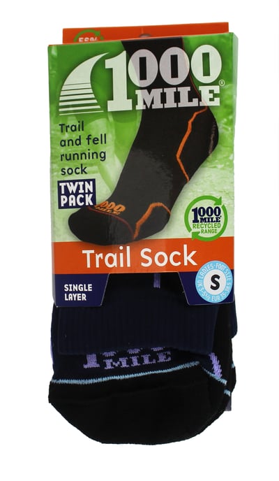 1000 Mile - 2-Pack Dames Trail Repreve Enkel Laag Sport Hardloopsokken - Marineblauw - Image 2